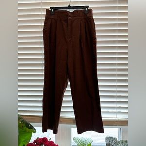 Urban Outfitters dark brown high waisted crop pants